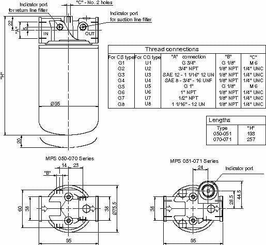 Pièces agricoles - Hydraulique - Filtre retour 12-P25-S 3/4