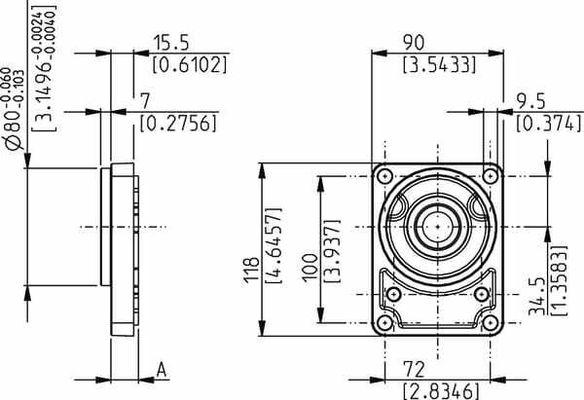 Pièces agricoles - Hydraulique - Bride pour PLP20/B2-alu