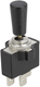 Interrupteur à bascule, marche-arrêt-marche, 12-24VDC, 10A, 125-250VAC, 2A, 3 broches, bornes plates, écrou métallique, capucho