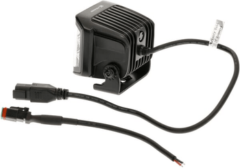 Pièces agricoles - Eclairage - Phare de travail LED, 70W, 8400 lm, carré, 12/24V, blanc, 97x77x75mm prise Deutsch, faisceau diffus, 10 LED