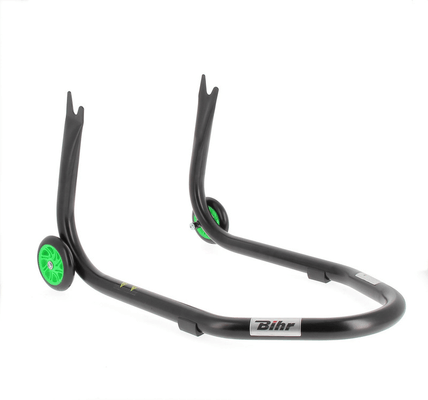 Pièces Quad & Motos - Transport - Garage - Paddock - Béquille arrière BIHR Home Track fixe supports en "V" noir mat roues vert