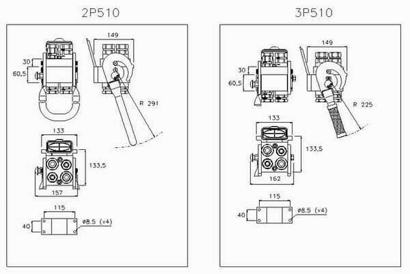 Pièces agricoles - Hydraulique - Raccord multiple DN20-2 x 3/4" BSPP prise amovible