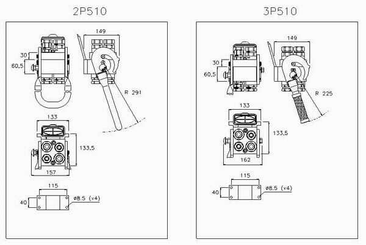 Pièces agricoles - Hydraulique - Raccord multiple DN20-2 x 3/4" BSPP prise amovible