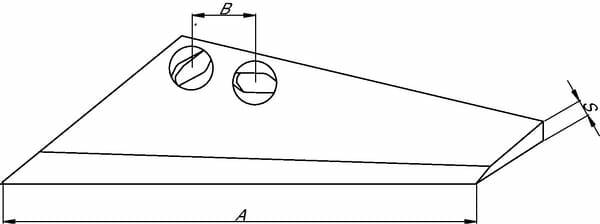 Pièces agricoles - Travail du sol - Soc à ailettes 225 mm d.