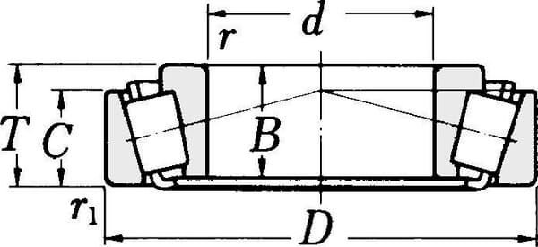 Pièces agricoles - Roulements - Tapered roller bearing cone Timken