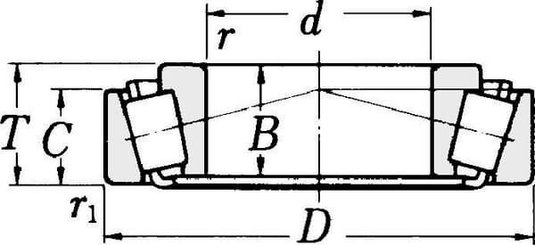 Pièces agricoles - Roulements - Tapered roller bearing cone Timken