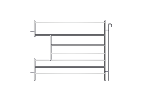 Materiels - Accessoires 50Kg-70Kg - PACK DE 6 CLAIES OVIN 7 LISSES H.1M L.1.25M AVEC DECOUPE ABREUVOIR