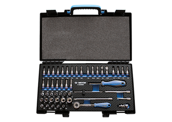 Outils - Outils divers - Coffret de douilles et accessoires1/4" 6 pans EVAWAVE - 50 pièces