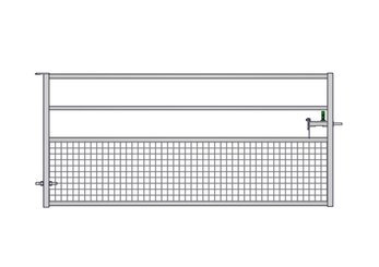 Materiels - Accessoires 30Kg-50Kg - PORTE HERBAGE SEMI-GRILLAGEE L.2.74M