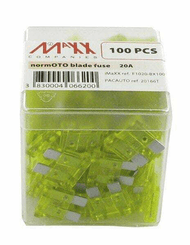 Pièces agricoles - Eclairage - Fusible lame standard 20A longueur 20mm jaune pack 100x iMaXX