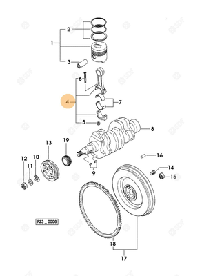 Pièces agricoles - Pieces moteur - BIELLE MOTEUR