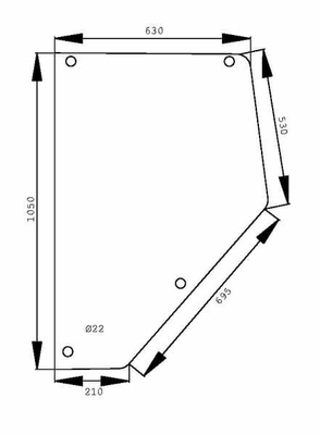 Pièces agricoles - Tracteur pièce adaptable - Vitre de porte partie arrière