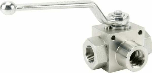 Pièces agricoles - Hydraulique - Vanne à bille 3/2-L - 3/4"BSP