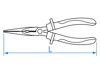 Outils - Outils divers - Pince à becs demi-ronds 200mm isolées VDE EN60900