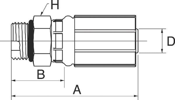 Pièces agricoles - Hydraulique - Racc. à sertir DN25-1"1/16 JIC