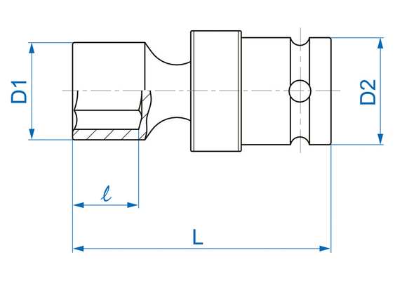 Outils - Outils divers - Douille choc 1/2" à cardan 10mm