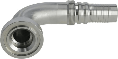 Pièces agricoles - Hydraulique - Raccord à sertir 4SH-DN32 bride Ø 63,5 mm 90°