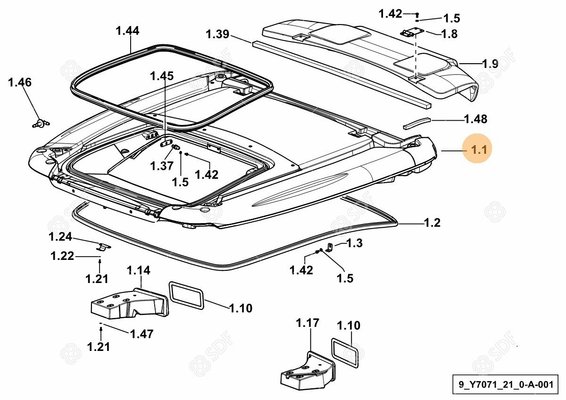 Pièces agricoles - Cabine et structure - TOIT