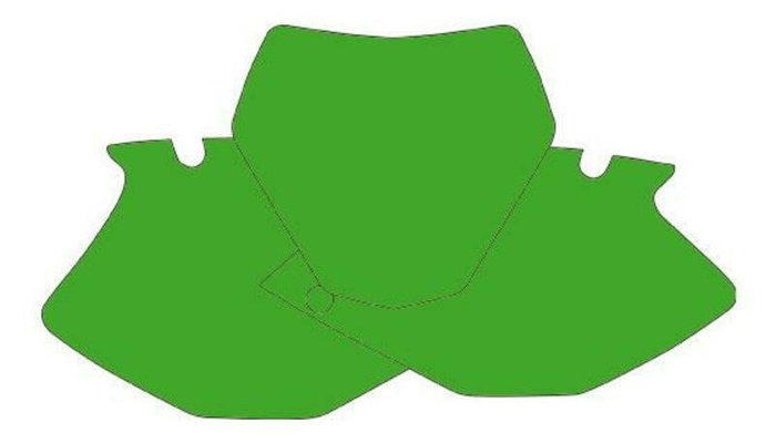 Pièces Quad & Motos - Pièces communes - Fonds de plaque BLACKBIRD vert Yamaha YZF450