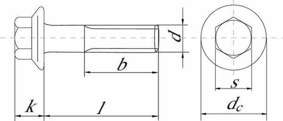 Pièces agricoles - Fasteners - Boulon hexa DIN6921 M8x12 acier galvanisé zingué 8.8