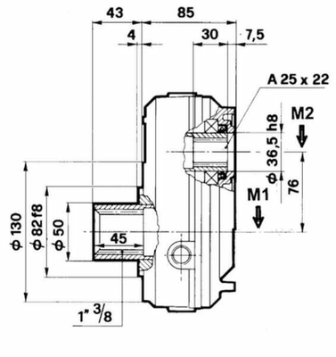 Pièces agricoles - Transmission - Boîtier GBF-20-S-1-3.8 (M/Gr2)
