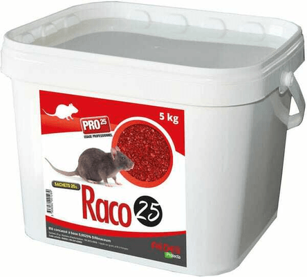Pièces agricoles - Cloture,Jardin & Sylviculture - Raticide en grain au difenacoum 5kg