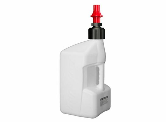 Pièces Quad & Motos - Transport - Garage - Paddock - Bidon d'essence TUFF JUG 20L blanc translucide/bouchon rouge - bouchon remplissage rapide