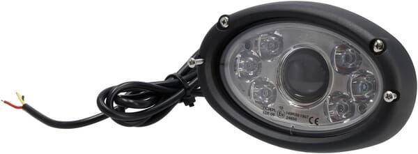 Pièces agricoles - Eclairage - Phare LED, 20/24 W, ovale, 10/30 V, 166 x 106,2 x 97,5 mm, feux de route/croisement, câble ouvert à 3 broches, montage encastré