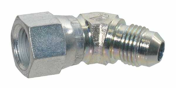 Pièces agricoles - Hydraulique - Coude 45gr femelle x mâle 1/2 UNF