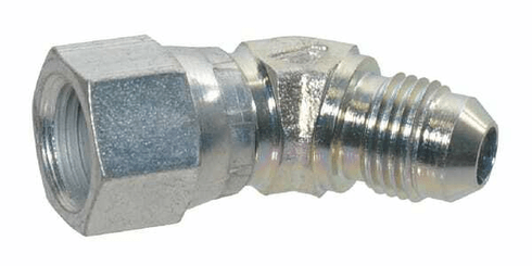 Pièces agricoles - Hydraulique - Coude 45gr femelle x mâle 1/2 UNF