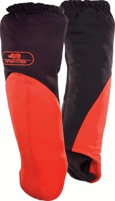Vêtements et protections - Vêtement  - Protection avant-bras pour tronçonneuse, noir/rouge