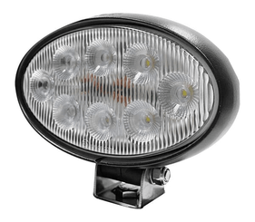 Pièces agricoles - Eclairage - Lampe de travail LED, 56 W, 5320 lm, ovale, blanc, 10/30 V, 160x100x74 mm, prise Deutsch, Wide flood, 8 LED Kramp