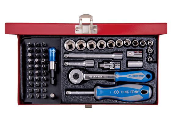 Outils - Outils divers - Coffret 1/4" 51 pièces douilles et embouts