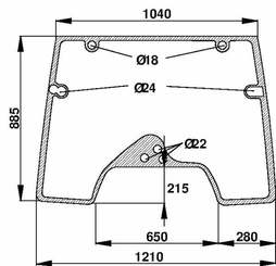 Pièces agricoles - Tracteur pièce adaptable - Pare-brise ouvrable