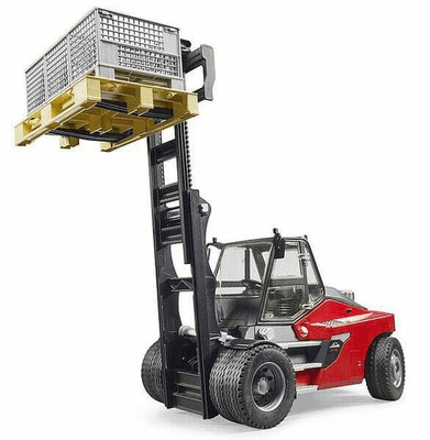 Loisirs - Jouets - Chariot élévateur Linde HT160 avec palette et 3 cages à palettes