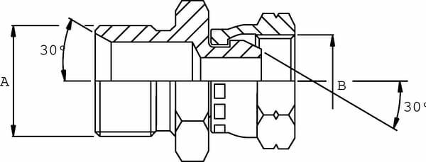 Pièces agricoles - Hydraulique - Adaptateur M22 x 1/2 BSP
