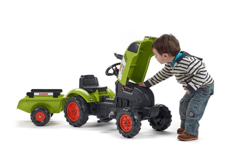 Loisirs - Jouets - Tracteur Claas avec remorque et capot ouvrant
