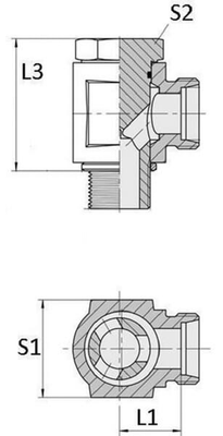 Pièces agricoles - Hydraulique - Raccord orientable 22L-M26x150