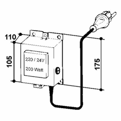 Pièces agricoles - Cloture,Jardin & Sylviculture - Transformateur 230/24V, 200W