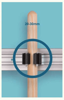 Pièces agricoles - Cloture,Jardin & Sylviculture - Étrier de manche Prax 25mm 2pc