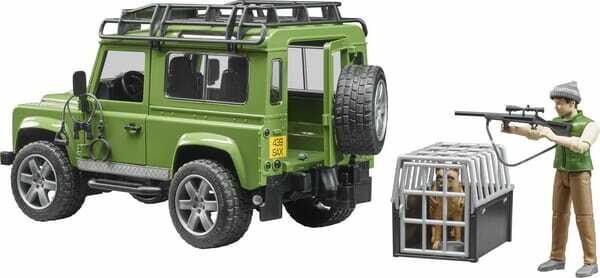 Loisirs - Jouets - Break Land Rover Defender avec forestier et chien
