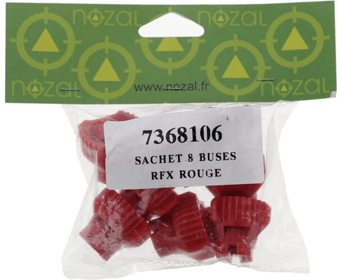 Pièces agricoles - Pièce Pulvérisateur - Jeu de buses à jet plat (8 pièces) RFX 120° 04 rouge