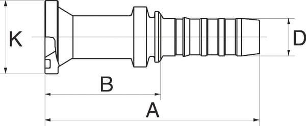 Pièces agricoles - Hydraulique - Racc. à sertir DN32+44,5 bride
