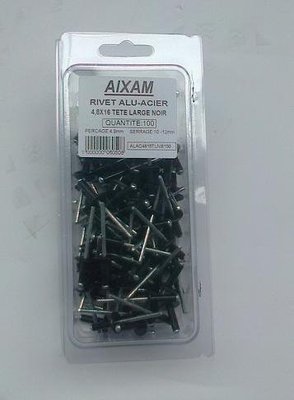 Pièces VSP - Divers - boite de 100 BLISTER RIVET 4,8X16