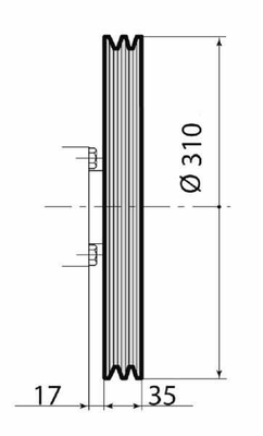 Pièces agricoles - Pièce Pulvérisateur - Poulie à gorges 310A2