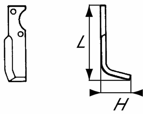 Pièces agricoles - Travail du sol - Lame de fraise g. p/ Goldoni