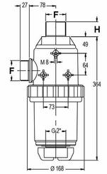 Pièces agricoles - Pièce Pulvérisateur - Filtre d'aspiration 2"M 260 l/min 50 mailles