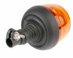 Pièces agricoles - Eclairage - Gyrophare LED, 24W, 12-24V, ambre, montage sur poteau flexible, Ø 128mm x215mm, Kramp