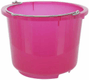 Seau rose transparent 12 L