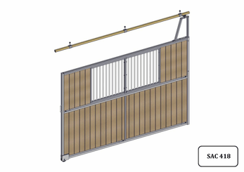 Materiels - Accessoires 200Kg-300Kg - SEPARATION COULISSANTE BARREAUDEE/RESINE L.3.50M